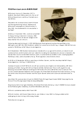 A preview of a PDF biography for Jarvis, William Louis